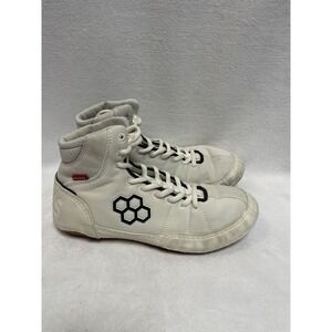 Rudis Colt 3.0 All In Wrestling Shoes White Hexagon Logo High Top Lace M 7.5 W 9